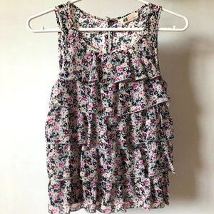 H&M Layered Floral Muticoloured Tank
